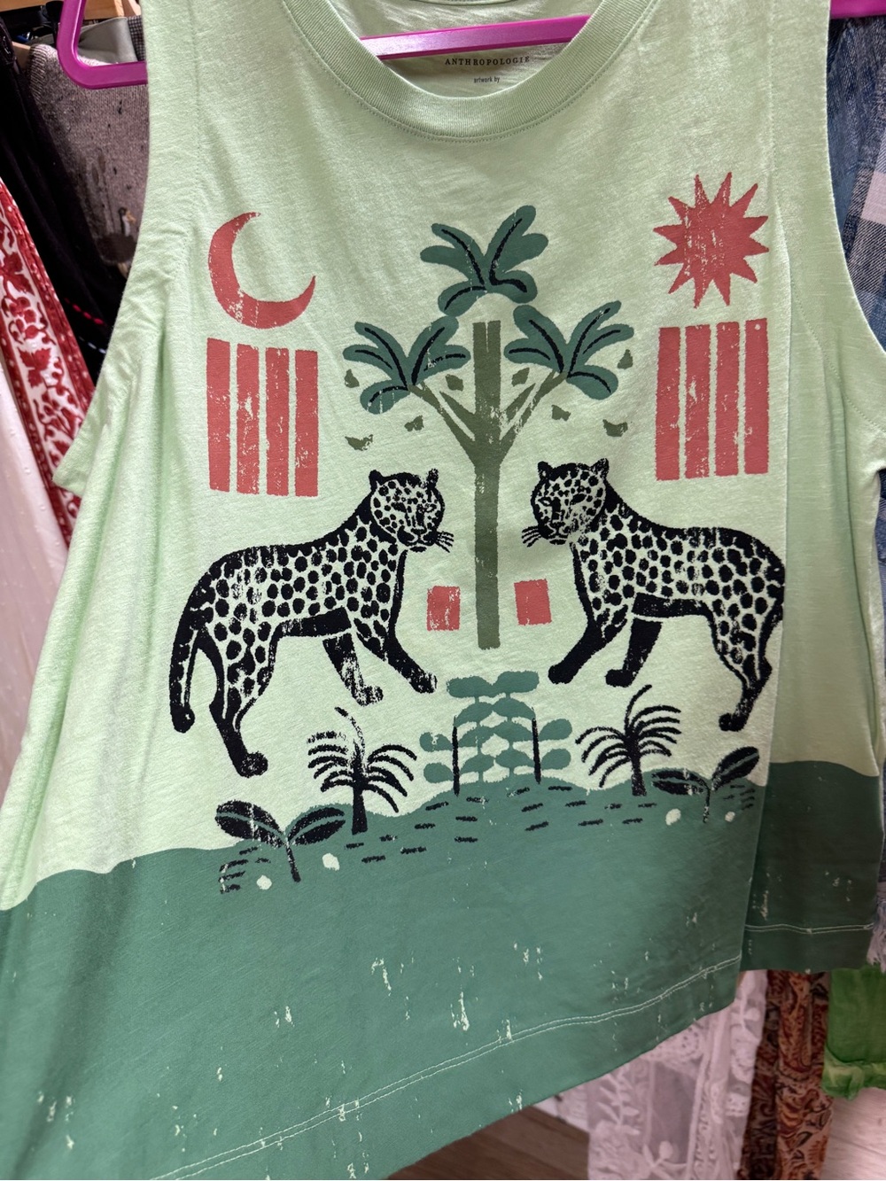 Real Fun, Wow! x Anthropologie Graphic Muscle Tee NWT - Picture 3 of 7
